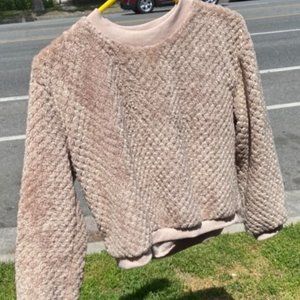 long sleeve sweater high neck cream shirt for teen